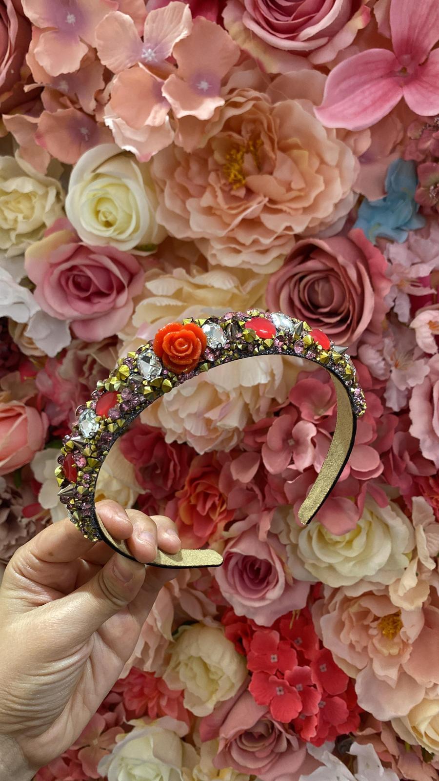 Cerchietto rose gioiello tiara